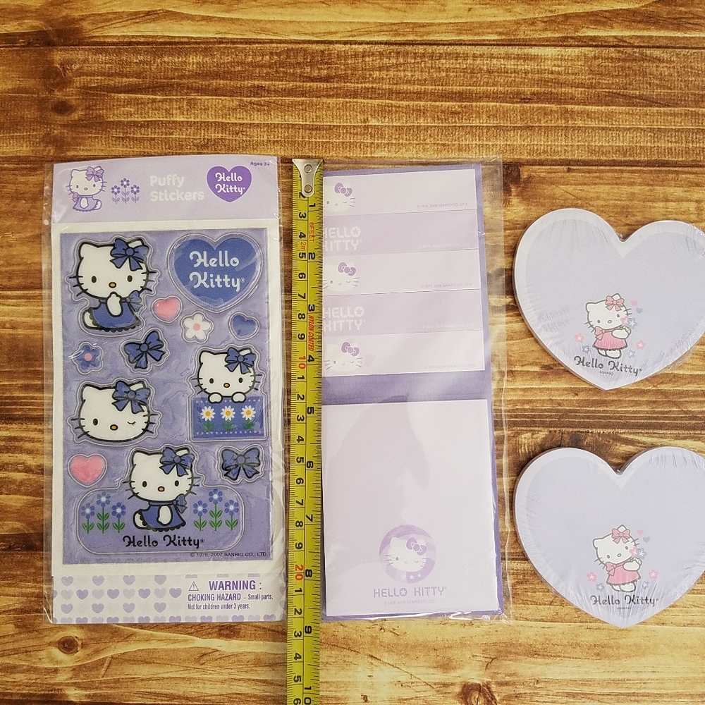 Hello Kitty Lavender Purple Magnetic Notepad & Sticker Set Sticky Notes Set - Picture 4 of 7